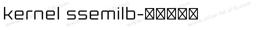 kernel ssemilb字体转换